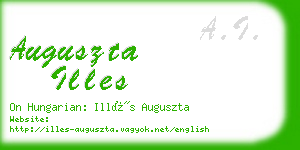 auguszta illes business card